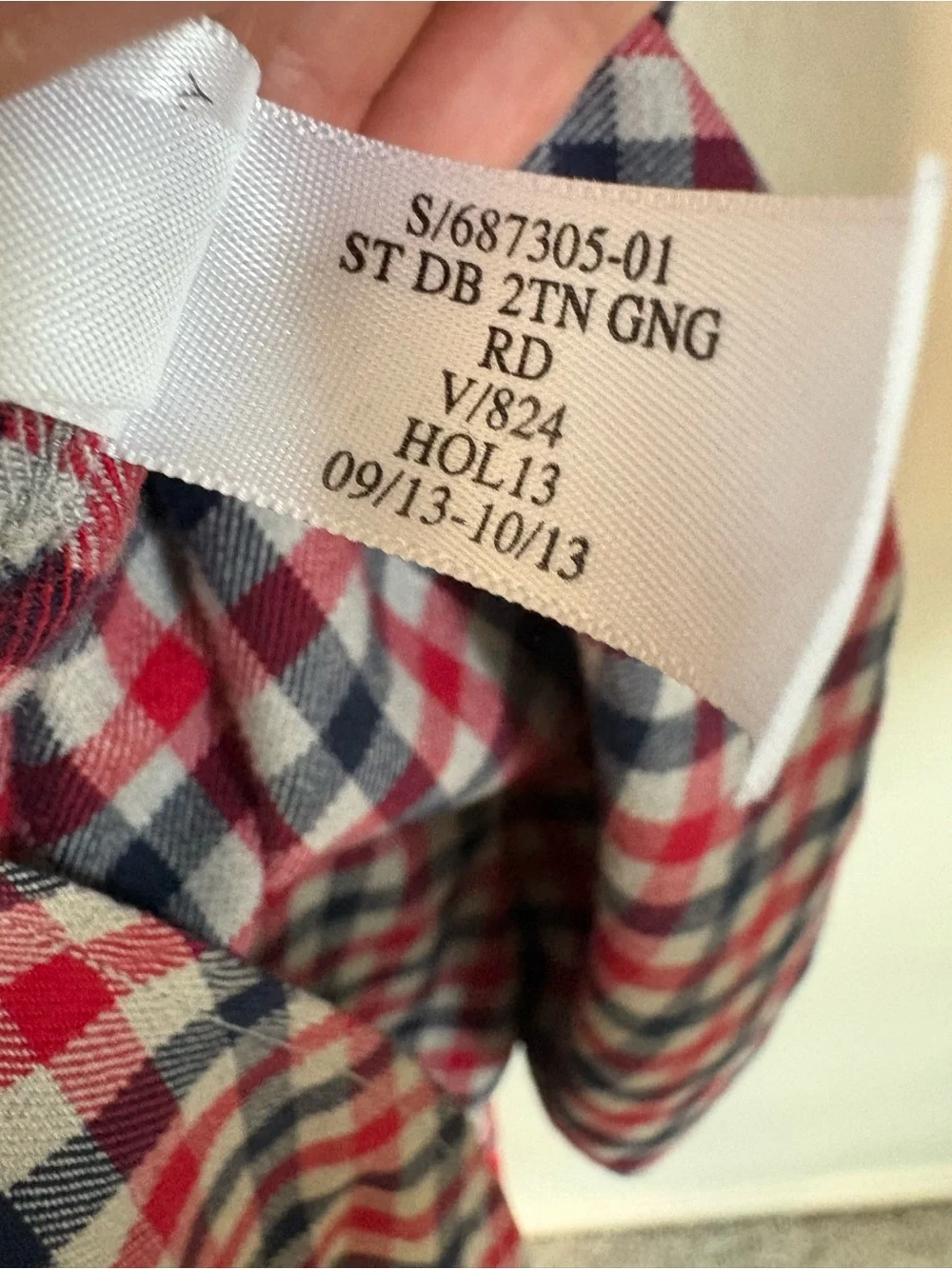 Banana Republic Plaid Navy Red Gray Gingham Lightweight Flannel Sz XXL Tall